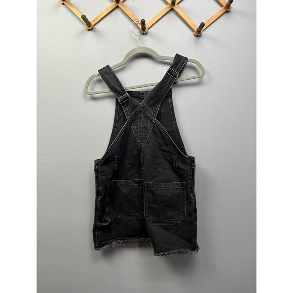 Forever 21 Women’s Overall Mini Dress Black Womens size Extra Small XS Jean - Picture 2 of 7